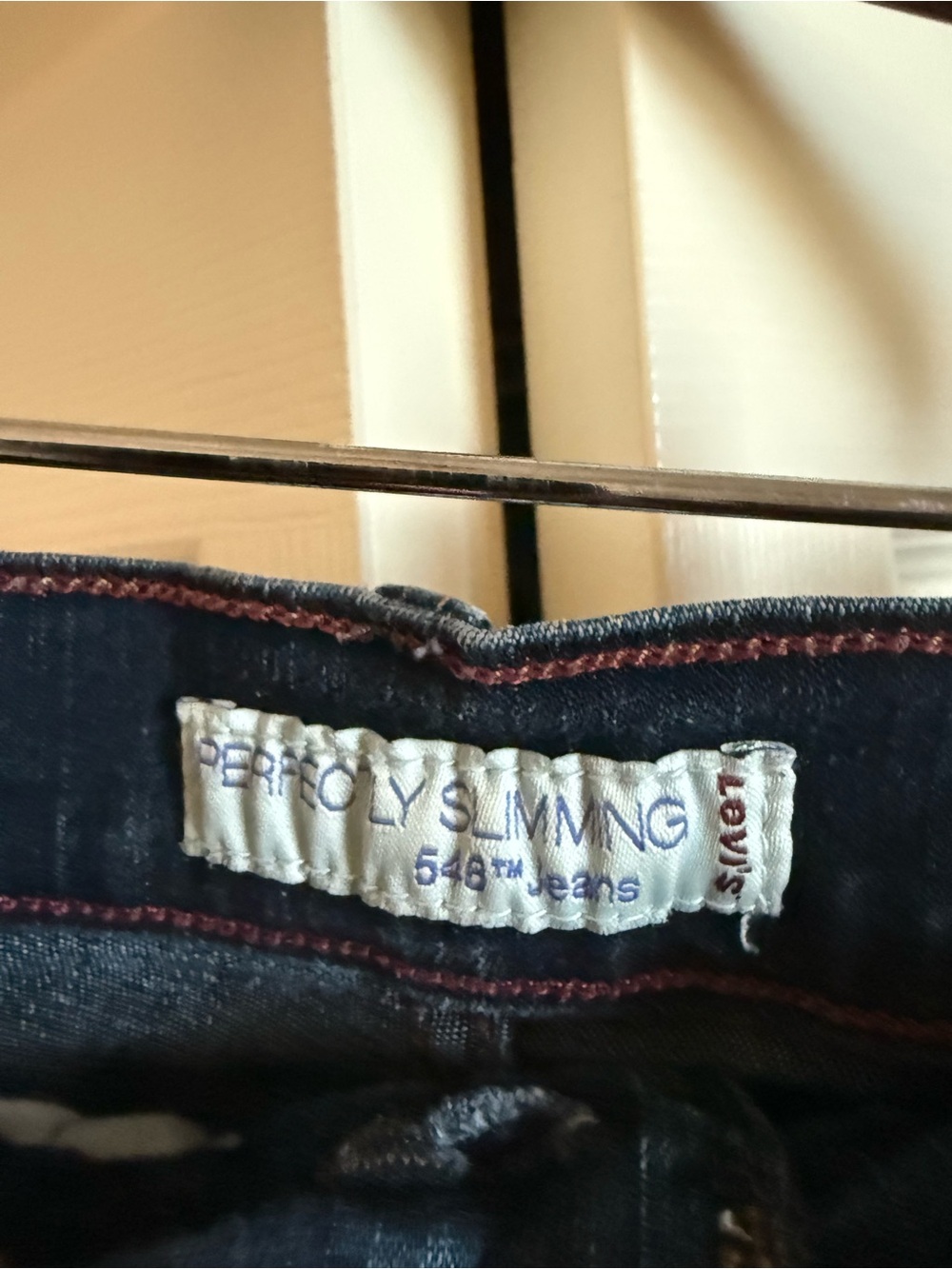 Levi's Dark Bermuda shorts Indigo Slim Jeans with Red Contrast Stitching